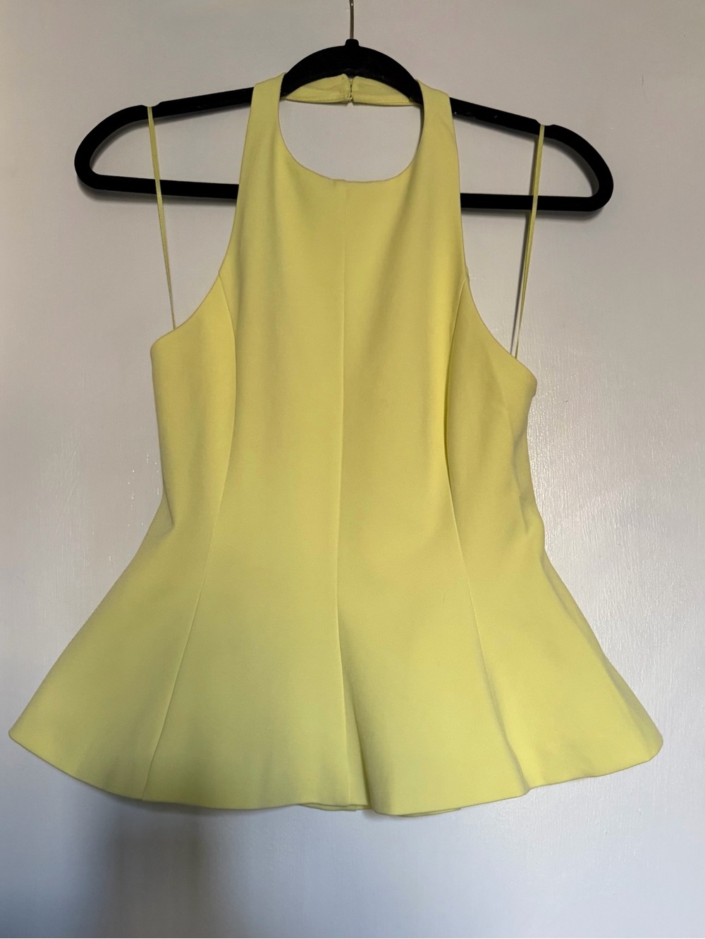 Zara Yellow Halter Neck Peplum Top - Women